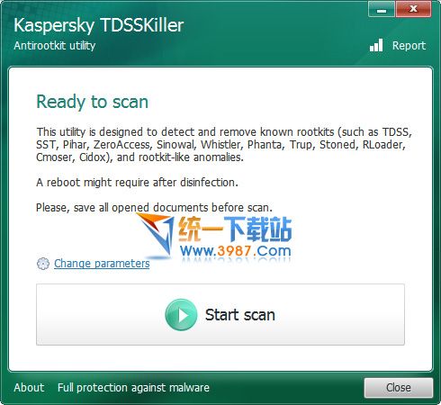 Kaspersky TDSSKiller(rootkit病毒专杀) v3.0.0.39 绿色免费版