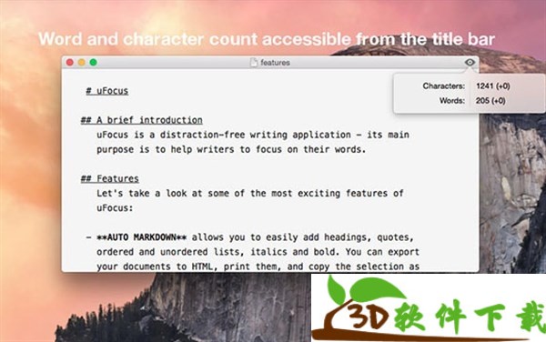 UFocus for Mac(文本编辑器) v3.6.8 中文免费版