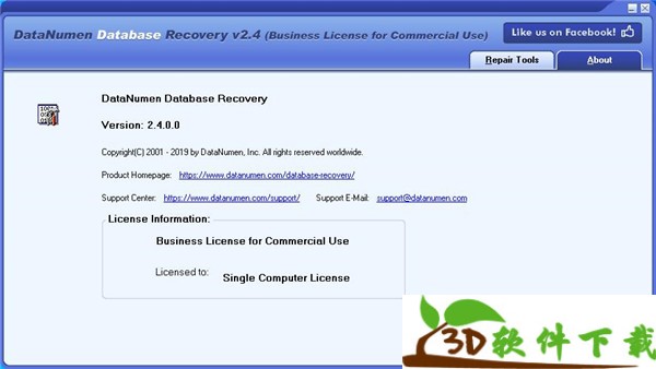 DataNumen Database Recovery（数据恢复软件）v2.4 中文破解版