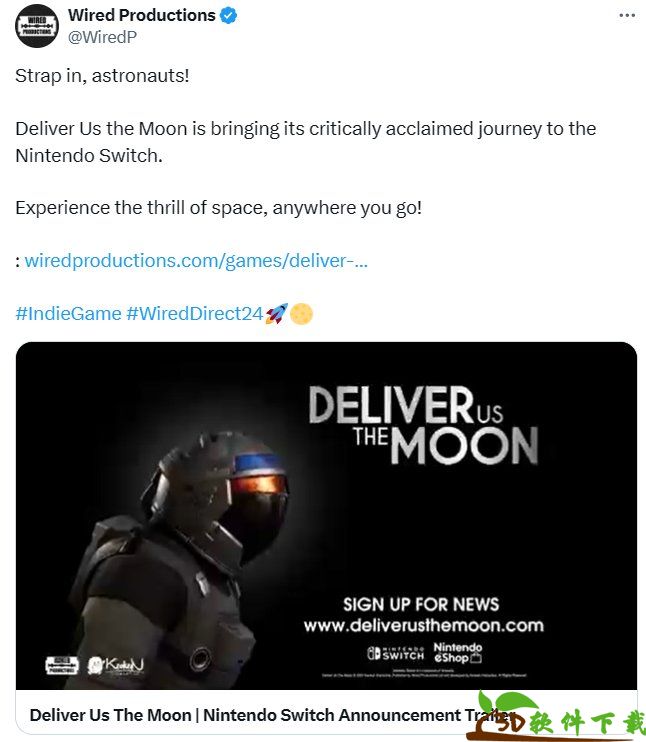 科幻惊悚游戏《飞向月球》将于今年登陆Switch